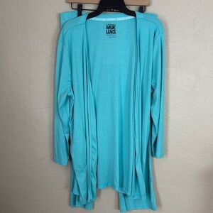 MUK LUKS 2 Piece Sleep and Lounge Set, Teal, PXL Women’s Petite
